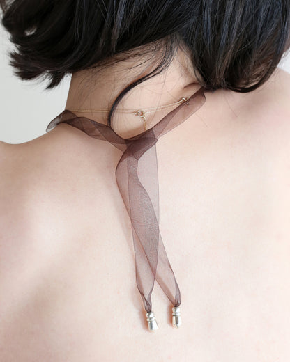 ammonite akoya ribon choker