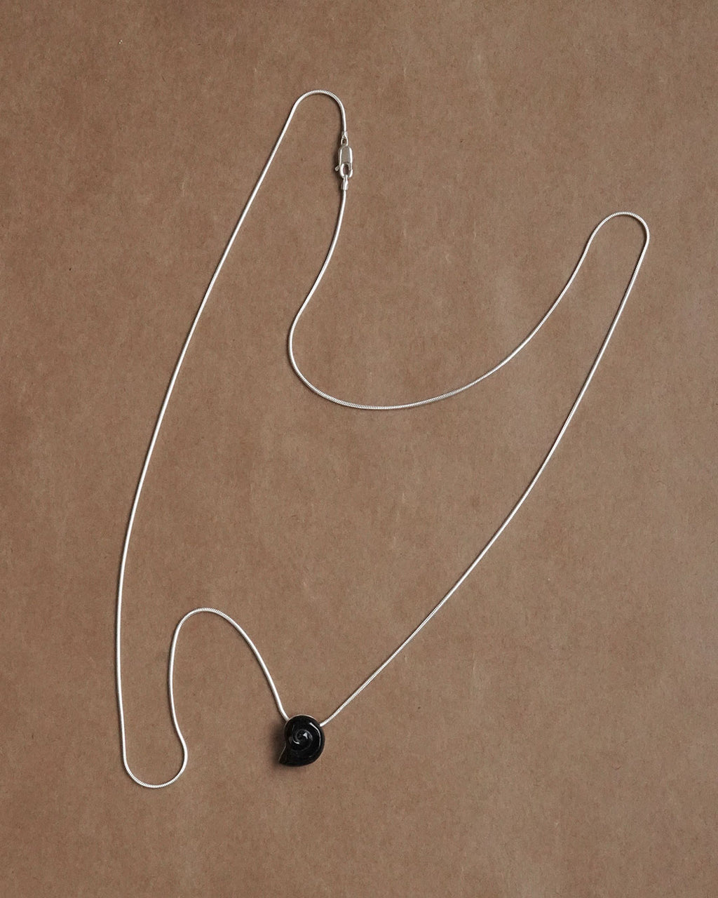 onyx ammonite necklace