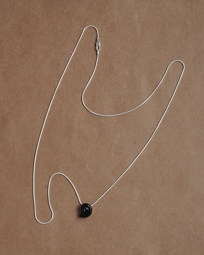 onyx ammonite necklace