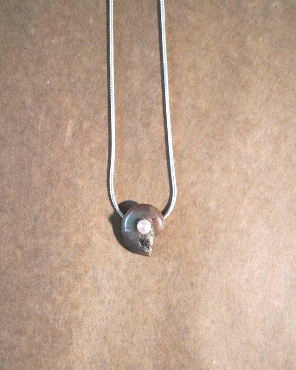 ammonite akoya necklace