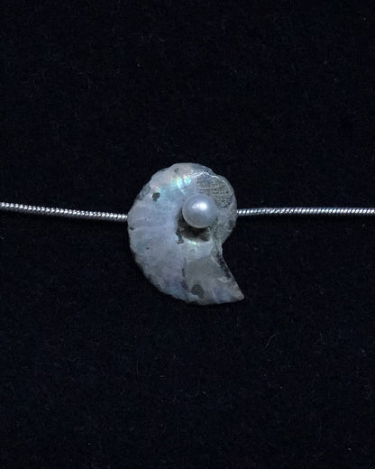 ammonite akoya necklace