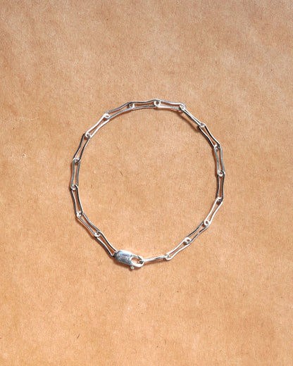 curve clip chain bracelet SILVER