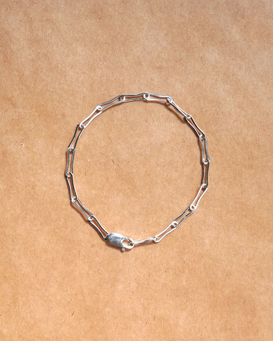curve clip chain bracelet SILVER