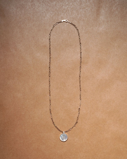shell coin letter a necklace styling